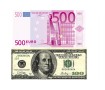 Картинка Доллары и евро (2 купюры)