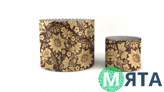 Бумажные формы для куличей Цветы, 70х85 мм