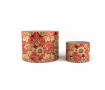 Бумажные формы для куличей Красные Цветы, 90х90 мм
