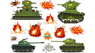 Съедобная картинка "Мультики про танки"