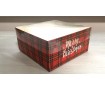 Коробка 16х16х8 (4 капкейка) Новогодняя Красная