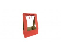 Коробка-корзина 23х13х10 см, Красная